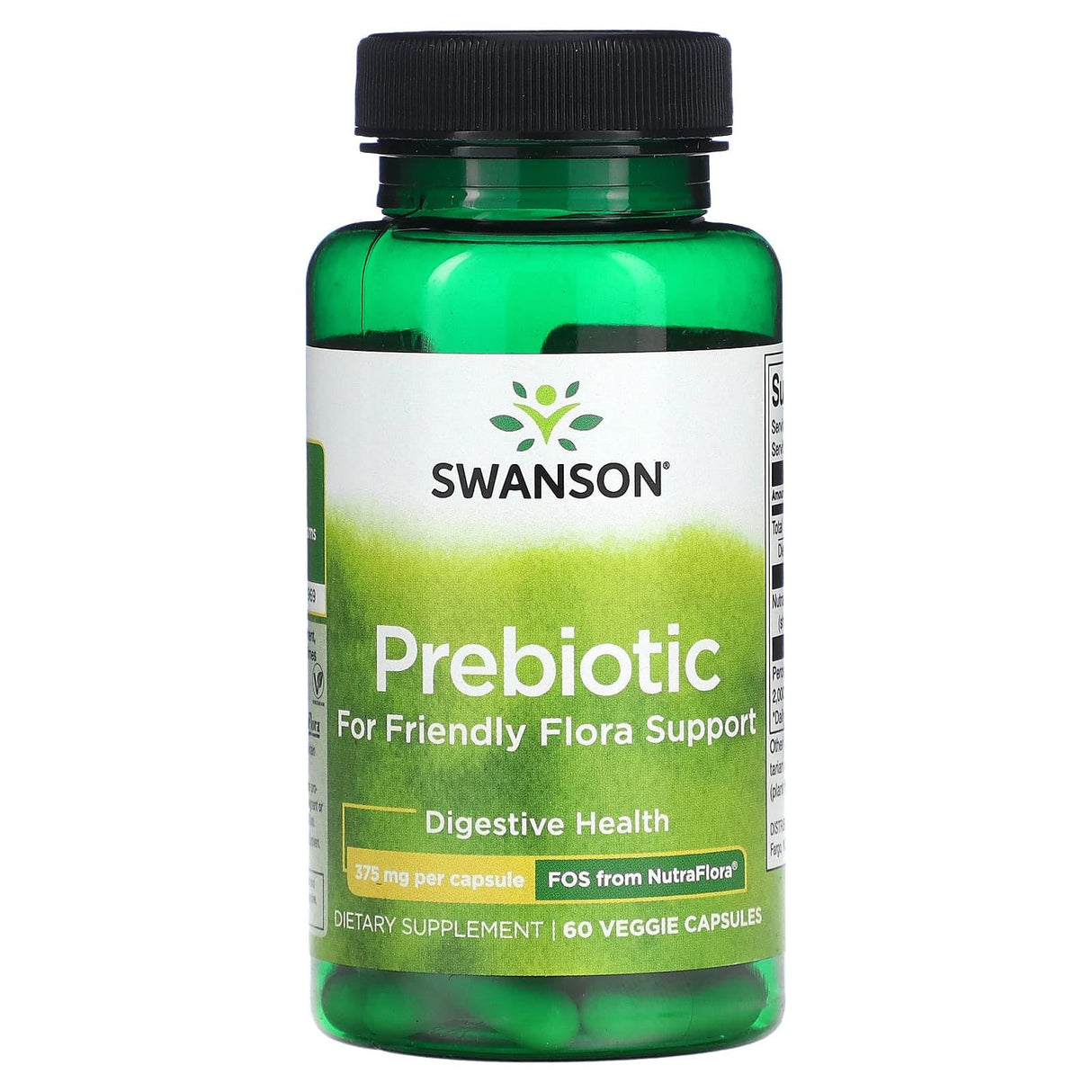 Swanson, Prebiotic For Friendly Flora Support, 375 mg, 60 Veggie Capsules - Supply Center USA