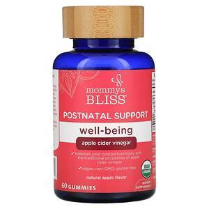 Mommy's Bliss, Postnatal Support Well-Being, Apple Cider Vinegar, Natural Apple, 60 Gummies - Supply Center USA