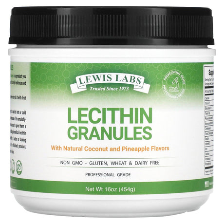 Lewis Labs, Lecithin Granules, Natural Coconut and Pineapple, 16 oz (454 g) - Supply Center USA