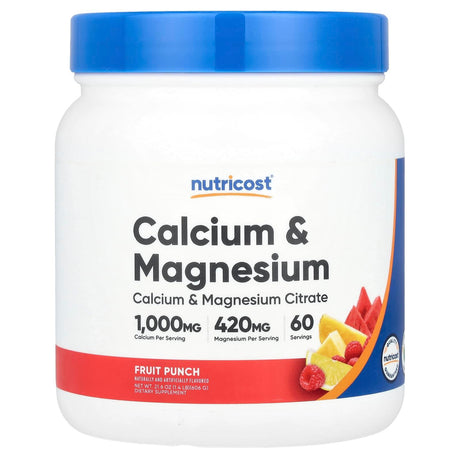 Nutricost, Calcium & Magnesium, Fruit Punch, 21.6 oz (606 g) - Supply Center USA