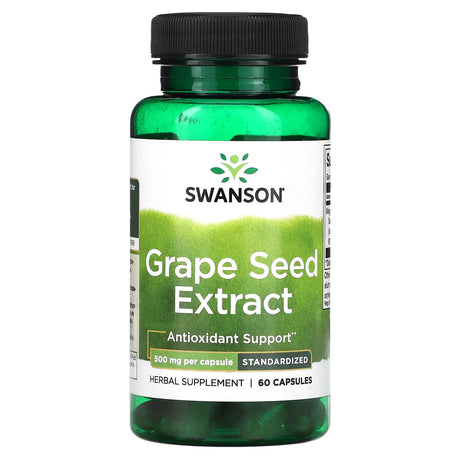 Swanson, Grape Seed Extract, Standardized, 500 mg, 60 Capsules - Supply Center USA