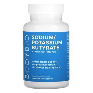 BodyBio, Sodium / Potassium Butyrate, 100 Non-GMO Capsules - Supply Center USA