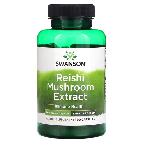 Swanson, Reishi Mushroom Extract, Standardized, 500 mg, 90 Capsules - Supply Center USA