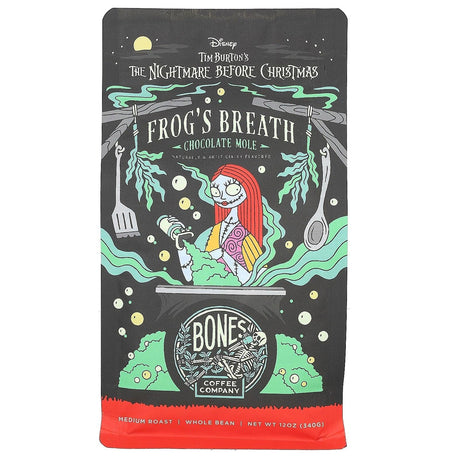 Bones Coffee Company, Frog's Breath, Chocolate Mole, Whole Bean, Medium Roast, 12 oz (340 g) - Supply Center USA