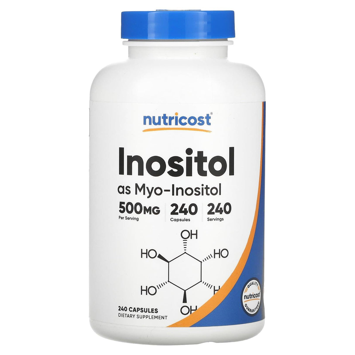 Nutricost, Inositol as Myo - Inositol, 500 mg, 240 Capsules - Supply Center USA