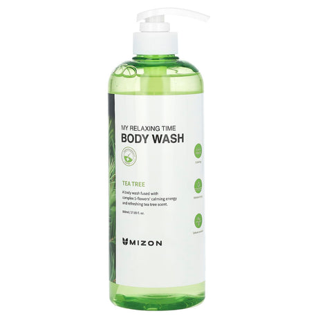 Mizon, My Relaxing Time, Body Wash, Tea Tree, 27.05 fl oz (800 ml) - Supply Center USA