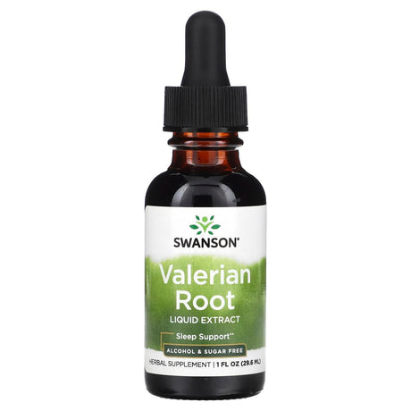 Swanson, Valerian Root Liquid Extract, Alcohol & Sugar Free, 1 g, 1 fl oz (29.6 ml) - Supply Center USA