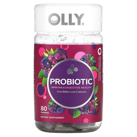 OLLY, Probiotic, Bramble Berry, 1 Billion Live Cultures, 80 Gummies - Supply Center USA