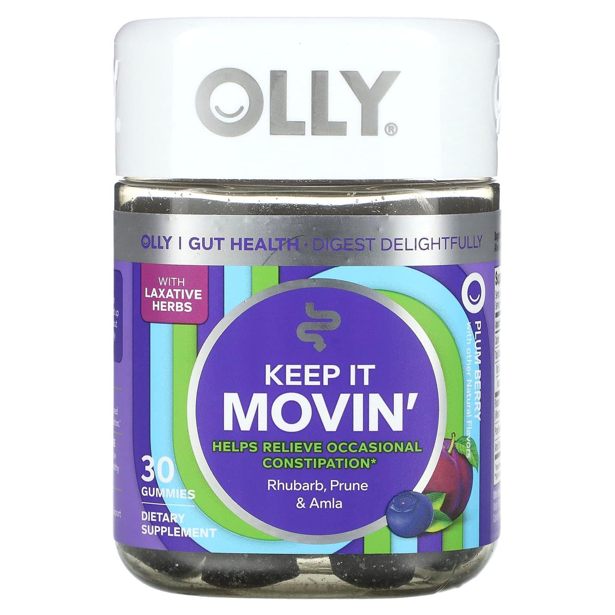 OLLY, Keep It Movin', Plum Berry, 30 Gummies - Supply Center USA