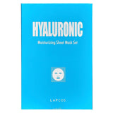 Lapcos, Hyaluronic Moisturizing Sheet Mask Set, 5 Sheets, 0.84 fl oz (25 ml) Each - Supply Center USA