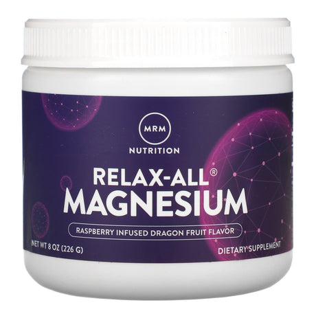 MRM Nutrition, Relax-All Magnesium, Raspberry Infused Dragon Fruit, 8 oz (226 g) - Supply Center USA