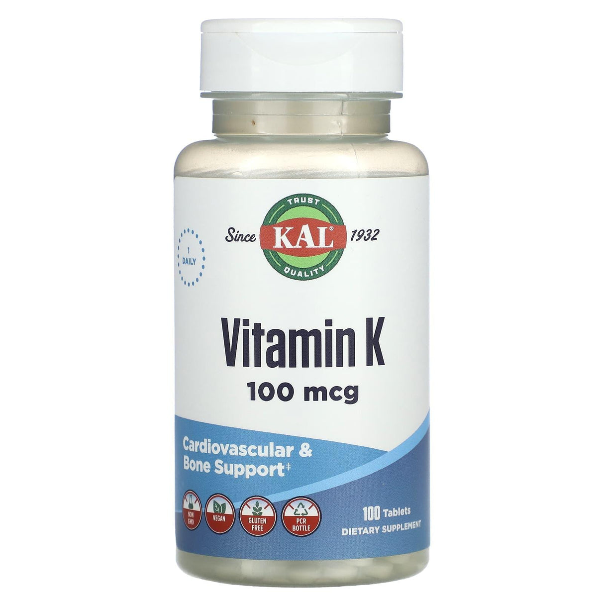 KAL, Vitamin K, 100 mcg, 100 Tablets - Supply Center USA