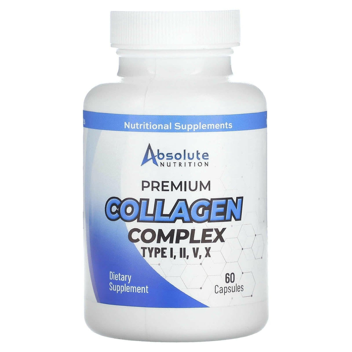 Absolute Nutrition, Premium Collagen Complex, Type I, II, V, X, 60 Capsules - Supply Center USA