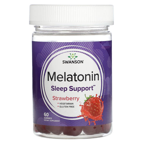 Swanson, Melatonin, Strawberry, 60 Gummies - Supply Center USA