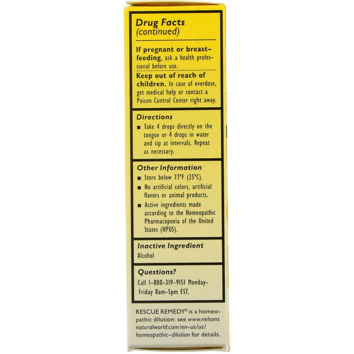 Bach, Original Flower Remedies, Rescue Remedy, Natural Stress Relief, 0.7 fl oz (20 ml) - HealthCentralUSA