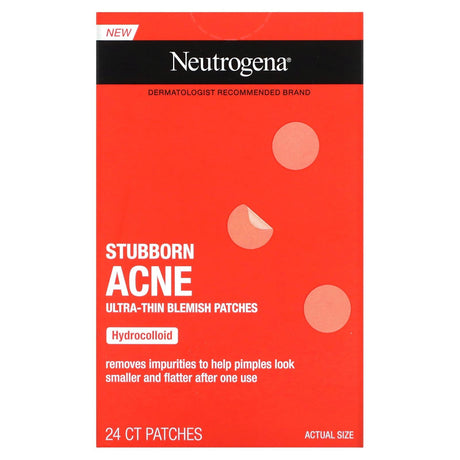 Neutrogena, Stubborn Acne Ultra-Thin Blemish Patches , 24 Count - Supply Center USA