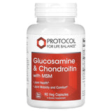 Protocol for Life Balance, Glucosamine & Chondroitin with MSM, 90 Veg Capsules - Supply Center USA