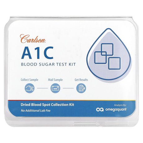 Carlson, A1C, Blood Sugar Test Kit, 1 Kit - Supply Center USA