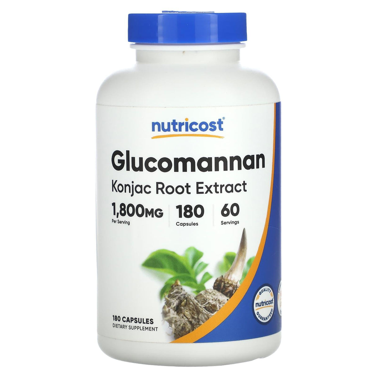 Nutricost, Glucomannan, Konjac Root Extract, 600 mg, 180 Capsules - Supply Center USA