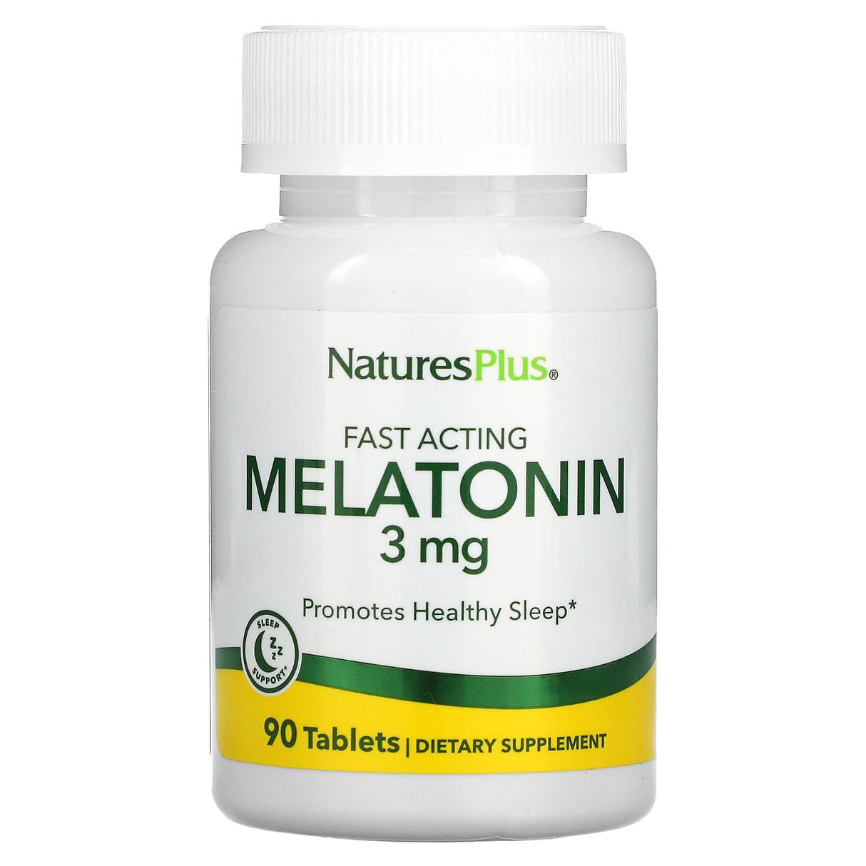 NaturesPlus, Fast Acting Melatonin, 1 mg, 90 Tablets - Supply Center USA