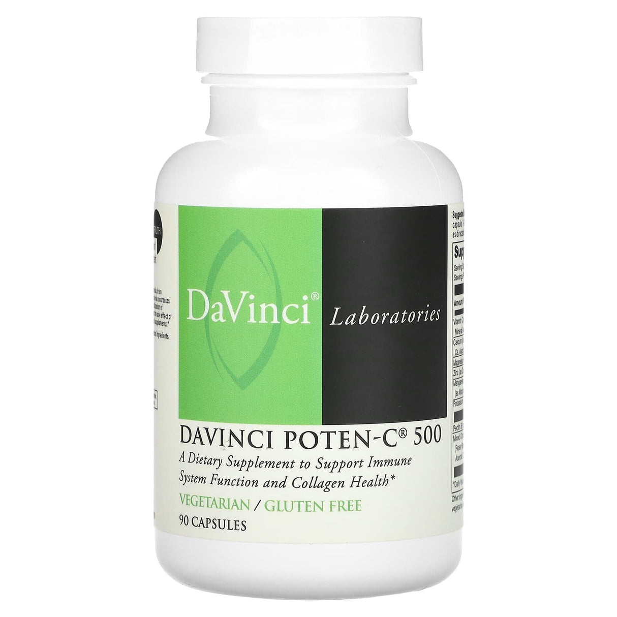 DaVinci Laboratories of Vermont, DaVinci Poten-C 500, 90 Capsules - Supply Center USA