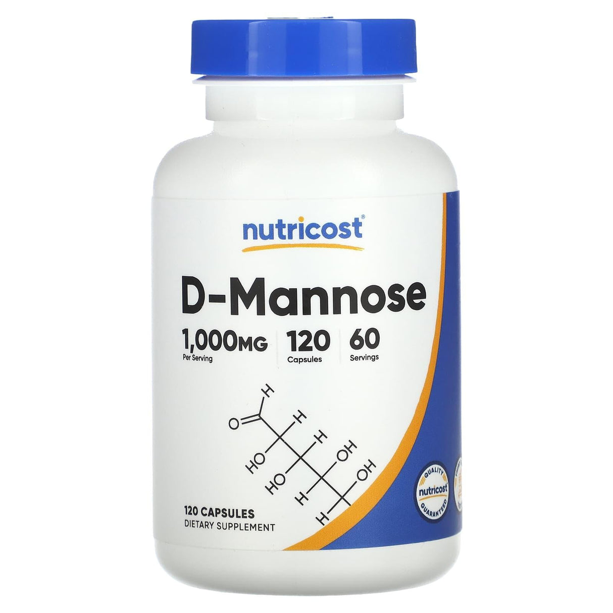 Nutricost, D-Mannose, 500 mg, 120 Capsules - Supply Center USA