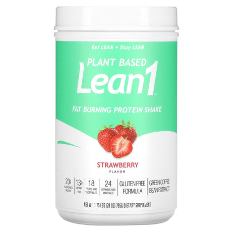 Lean1, Plant Based Fat Burning Protein Shake, Strawberry , 1.75 lbs (795 g) - Supply Center USA