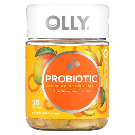 OLLY, Probiotic, Tropical Mango, 1 Billion Live Cultures , 50 Gummies - Supply Center USA