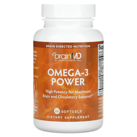 BrainMD, Omega-3 Power, 60 Softgels - Supply Center USA