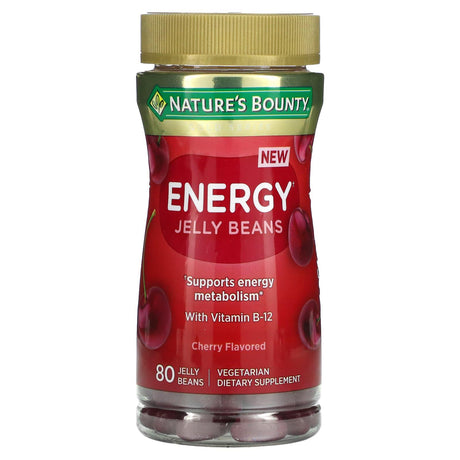 Nature's Bounty, Energy Jelly Beans, With Vitamin B-12, Cherry, 80 Jelly Beans - Supply Center USA