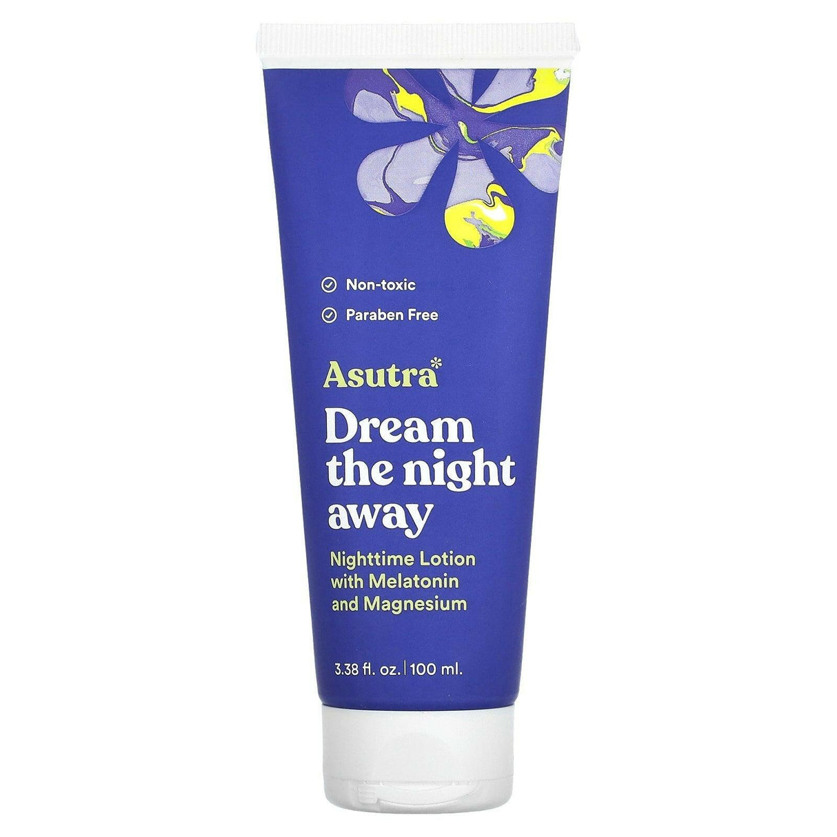 Asutra, Dream the Night Away, Nighttime Lotion with Melatonin and Magnesium, 3.38 fl oz (100 ml) - Supply Center USA