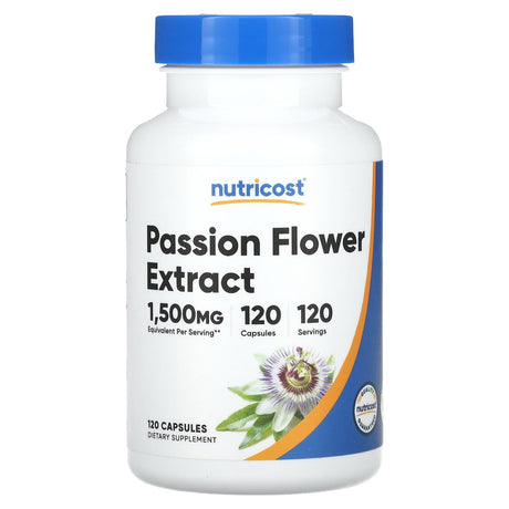 Nutricost, Passion Flower Extract, 1,500 mg, 120 Capsules - Supply Center USA