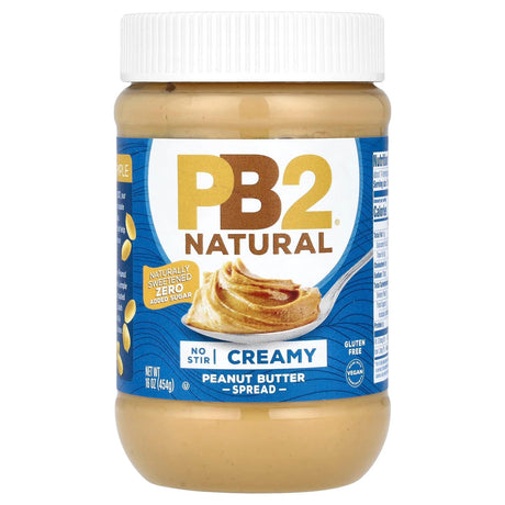 PB2 Foods, Natural Peanut Butter Spread, Creamy, 16 oz (454 g) - Supply Center USA