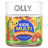 OLLY, Kids Multi, Gummy Worms, Sour Fruit Punch, 70 Gummies - Supply Center USA