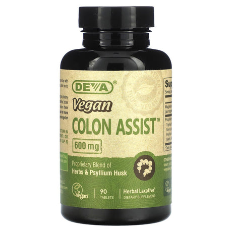 Deva, Vegan Colon Assist, 600 mg , 90 Tablets - Supply Center USA