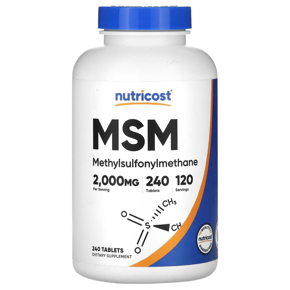 Nutricost, MSM, 1,000 mg, 240 Tablets - Supply Center USA