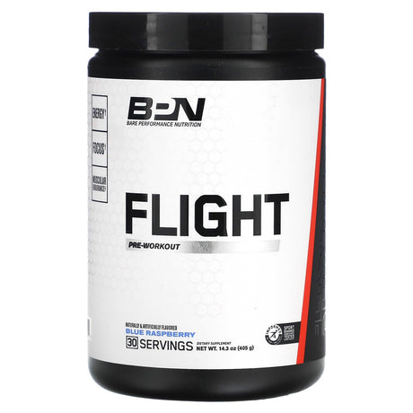 Bare Performance Nutrition, Flight Pre-Workout, Strawberry Kiwi, 14.8 oz (420 g) - Supply Center USA