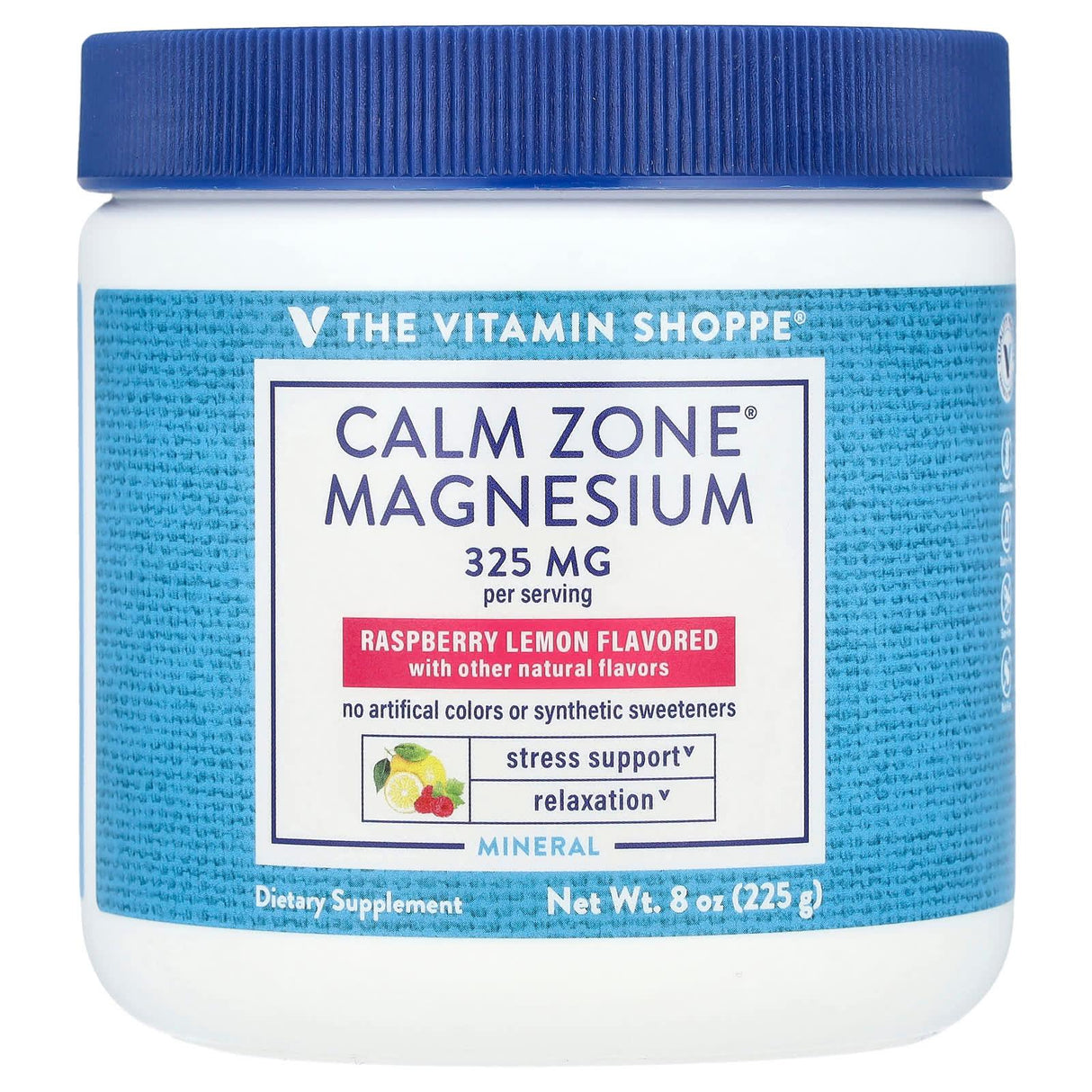 The Vitamin Shoppe, Calm Zone®, Magnesium, Raspberry Lemon, 16 oz (450 g) - Supply Center USA