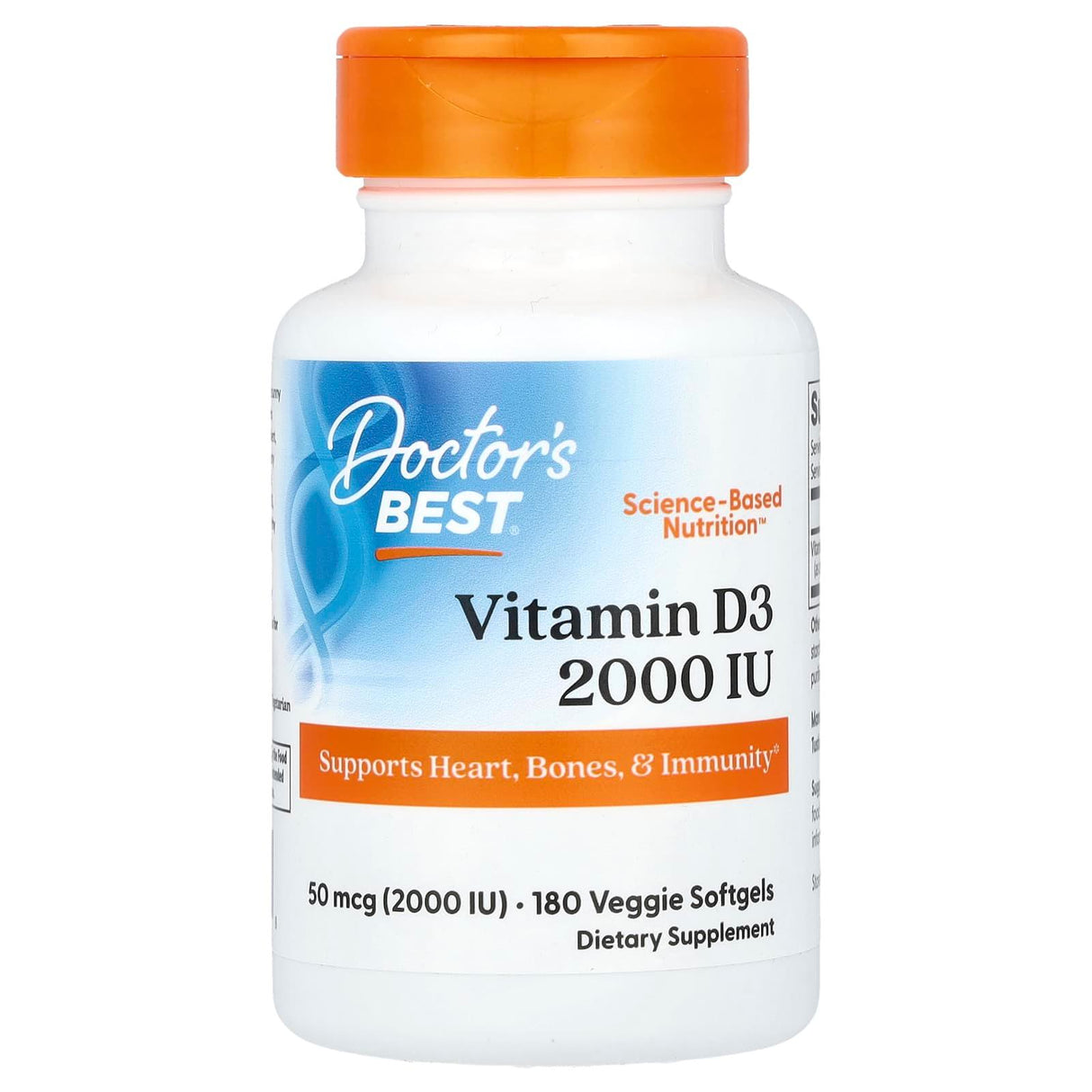 Doctor's Best, Vitamin D3, 50 mcg (2,000 IU), 180 Veggie Softgels - Supply Center USA