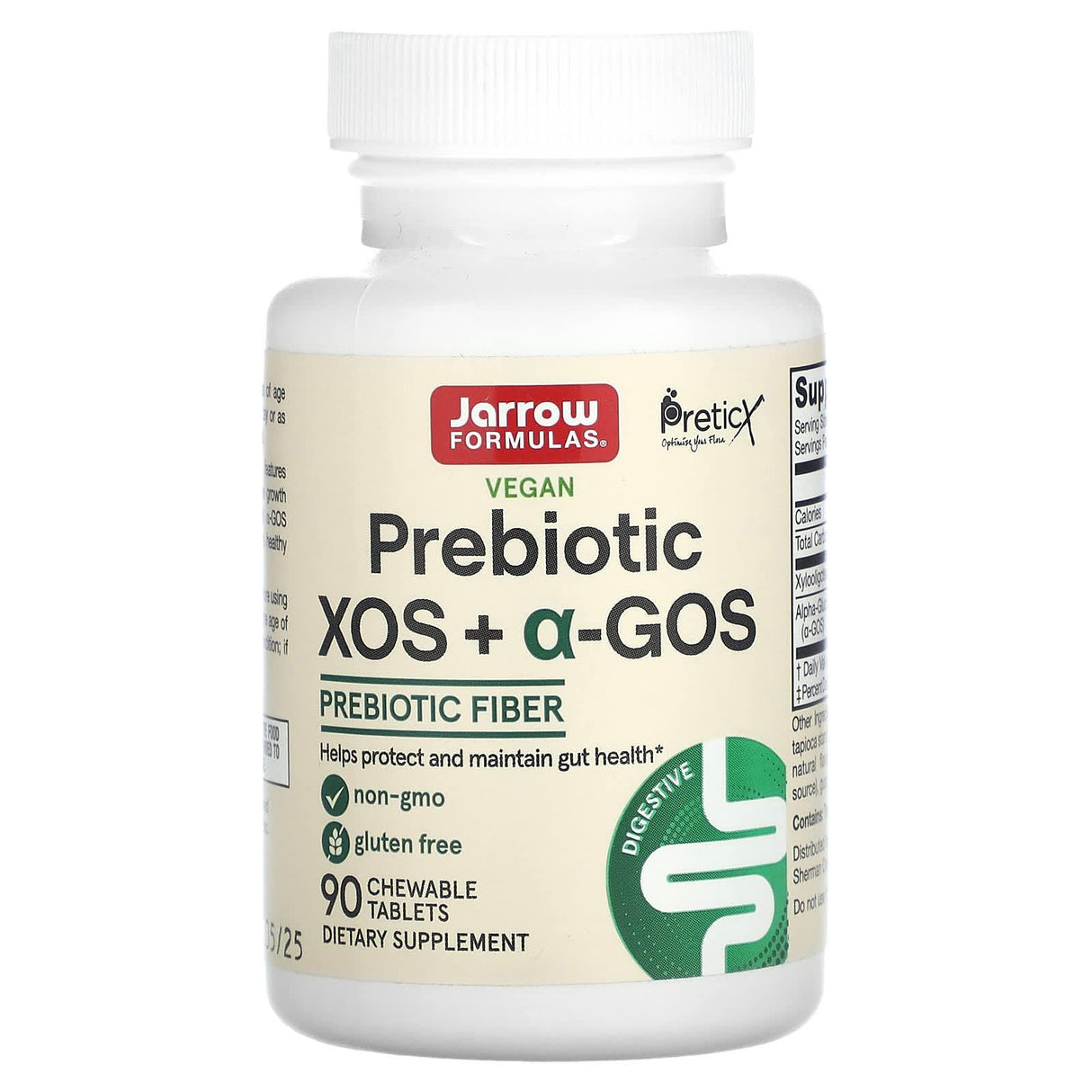 Jarrow Formulas, Prebiotic XOS + a-GOS, Prebiotic Fiber, 90 Chewable Tablets - Supply Center USA