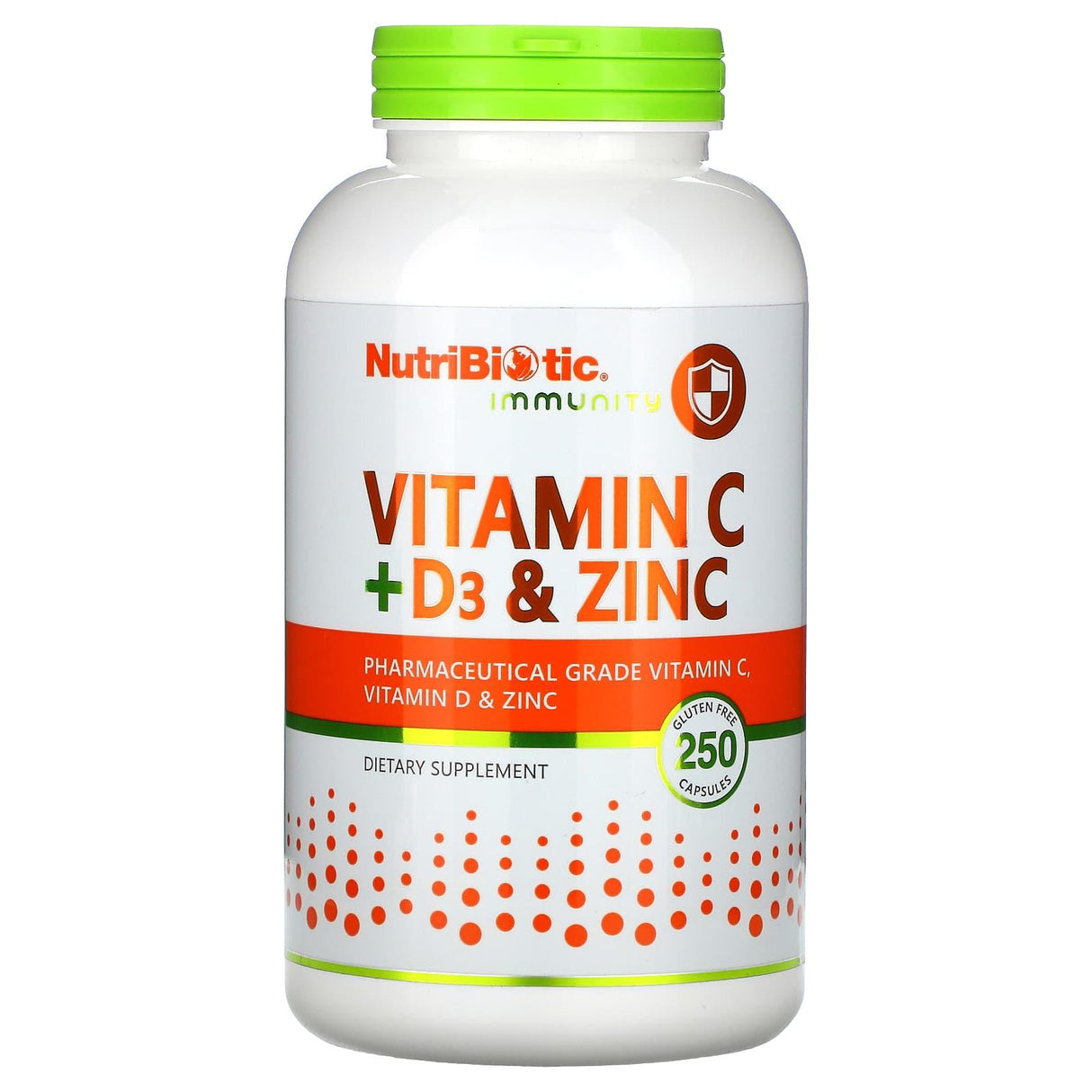 NutriBiotic, Immunity, Vitamin C + D3 & Zinc, 100 Capsules - Supply Center USA