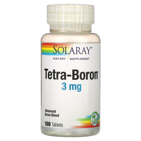 Solaray, Tetra-Boron, 3 mg, 100 Tablets - Supply Center USA