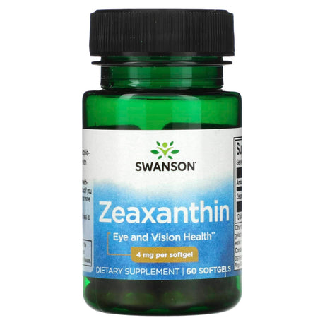 Swanson, Zeaxanthin, 4 mg, 60 Softgels - Supply Center USA