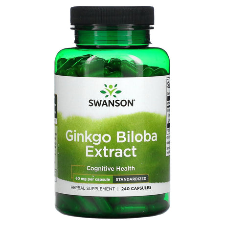 Swanson, Ginkgo Biloba Extract, 60 mg, 240 Capsules - Supply Center USA