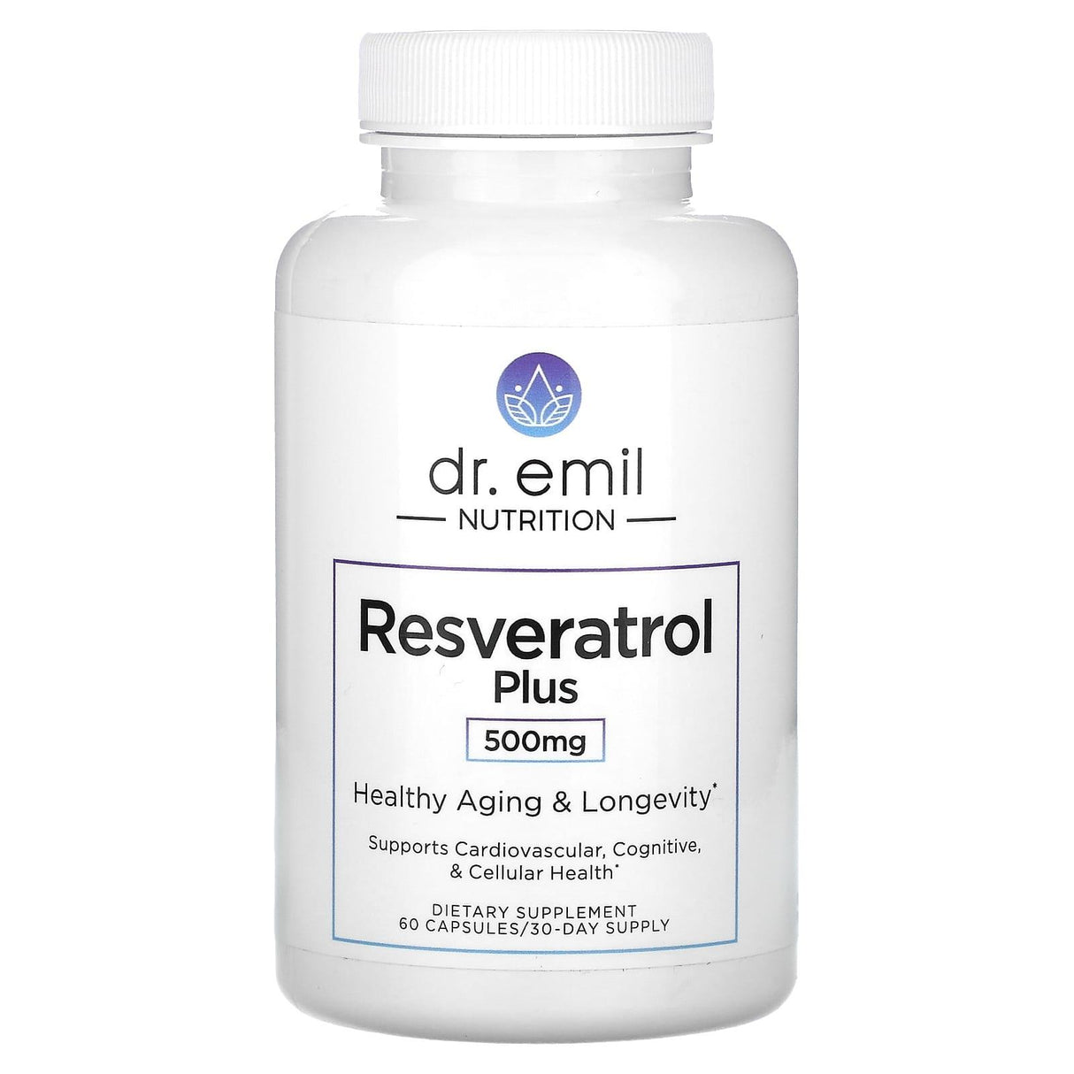 Dr. Emil Nutrition, Resveratrol Plus, 250 mg, 60 Capsules - Supply Center USA