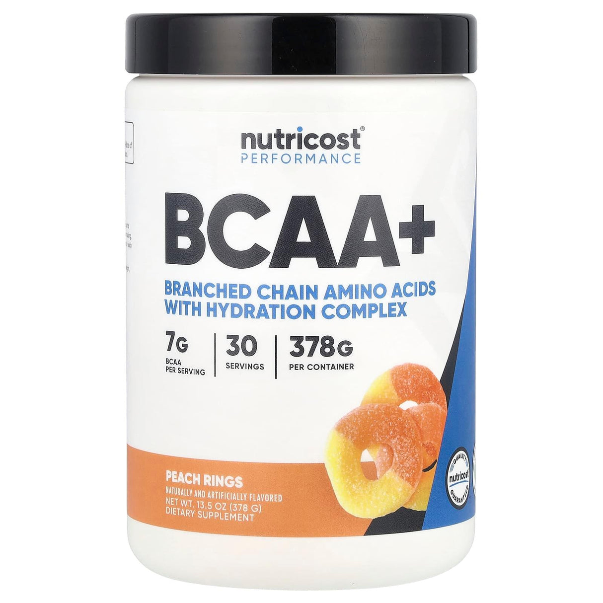 Nutricost, Performance, BCAA+, Peach Rings, 13.5 oz (378 g) - Supply Center USA