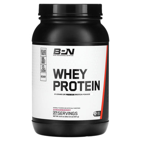 Bare Performance Nutrition, Whey Protein, Vanilla, 2 lbs, (945 g) - Supply Center USA