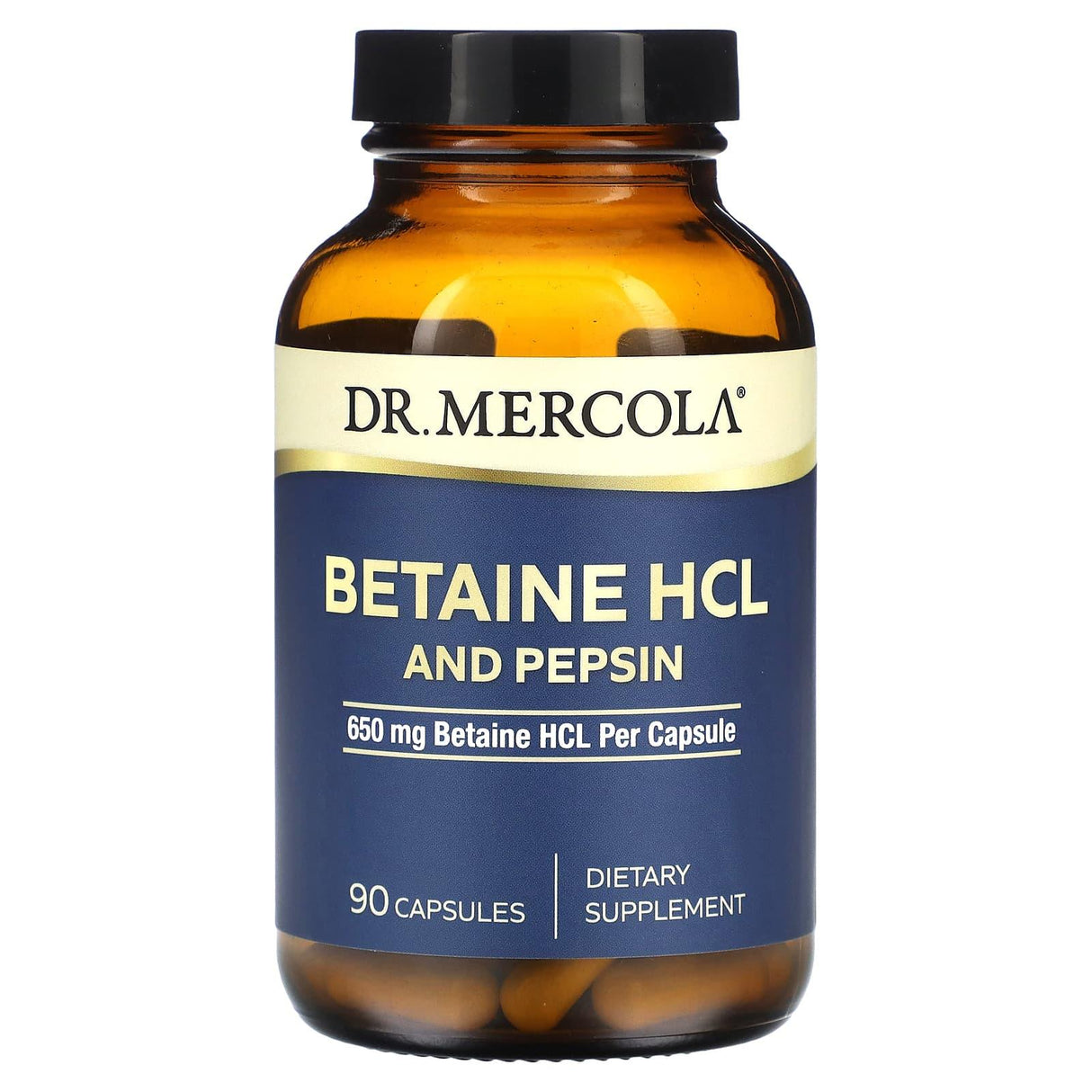 Dr. Mercola, Betaine HCL and Pepsin, 650 mg, 90 Capsules - Supply Center USA