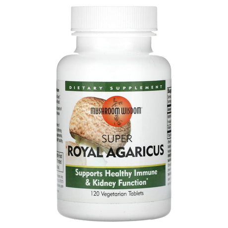 Mushroom Wisdom, Super Royal Agaricus, 120 Vegetarian Tablets - Supply Center USA