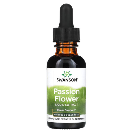 Swanson, Passion Flower Liquid Extract, Alcohol & Sugar Free, 1 fl oz (29.6 ml) - Supply Center USA